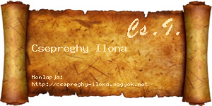Csepreghy Ilona névjegykártya