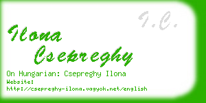 ilona csepreghy business card